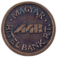 1990 k. "Széchenyi István Gazdasági Társaság / Magyar Hitelbank Rt." kétoldalas bronz emlé...