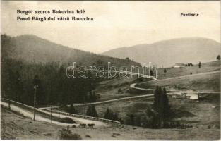 Borgói-hágó (szoros), Pasul Tihuta, Pasul Bargaului; Bukovina felé. Chencinski Jakab kiadása / Funtinele / mountain pass