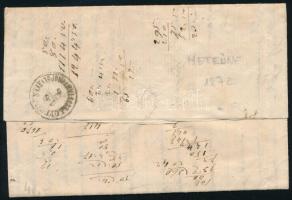 1872 10 sld bélyeg levélen "METELINE" - Konstantinápoly