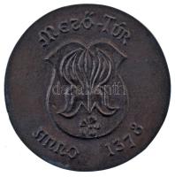 1978. "Mezőtúr 600 éves" kétoldalas bronz emlékérem (84mm) T:XF
