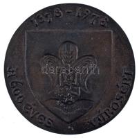 1978. "Mezőtúr 600 éves" kétoldalas bronz emlékérem (84mm) T:XF