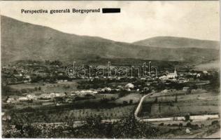 Borgóprund, Borgó-Prund, Prundu Bargaului; Borgóprund és Tiha látképe. Chencinski Jakab kiadása / Perspectiva generala Borgoprund si Tiha / general view