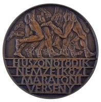 1981. "Huszonötödik Nemzetközi Maratoni Verseny / Szeged 1981" kétoldalas, bronz futósport...
