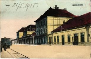 1915 Tövis, Teius; vasútállomás. Vasúti Levelezőlapárusítás 3068. / railway station (EK)