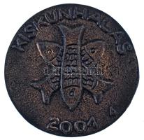 2001. "Országos Gyermekkardiológiai Tud. Ülés / Kiskunhalas" bronzozott Al(?) emlékérem (9...