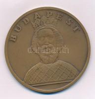 DN "Szent László - Budapest" egyoldalas bronz emlékérem (60mm) T:AU