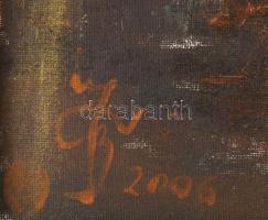 Olvashatatlan jelzéssel: Városom. Olaj vászon. Sérült. Fakeretben. 50x40 cm