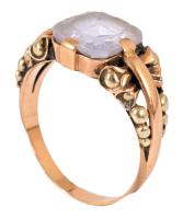 Arany (Au) gyűrű, 14k, kő berakással, jelzés nélkül, m.57, bruttó 4,9g