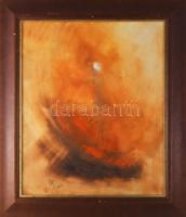 Olvashatatlan jelzéssel: Küldetés II. Olaj vászon. Sérült. Fakeretben. 60x50 cm