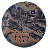 1972. "1272 / 700 éves Ózd 1972" bronz emlékérem (96mm) T:XF