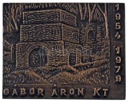 1979. "1954-1979 / Gábor Áron KT" egyoldalas bronz emlékplakett (131x102mm) T:XF