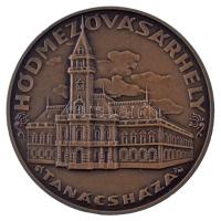 Csucs Viktória (1934-1993) DN "Hódmezővásárhely Tanácsháza" kétoldalas bronz emlékérem (60mm) T:AU