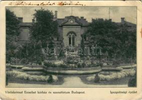 1930 Budapest XII. Erzsébet Vöröskereszt Kórház és szanatórium, Igazgatósági épület (kis szakadások / small tears)