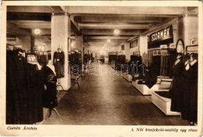 Budapest VIII. Corvin Áruház, a női konfekció-osztály egy része, belső (fl)