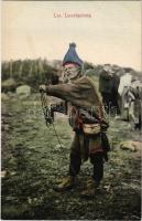 Norge, Lap Lassokastning / Laplander (Sami) folklore, lasso throwing