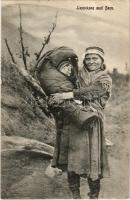 Norge, Lappekone med Barn / Laplander (Sami) folklore, Lapp wife with child