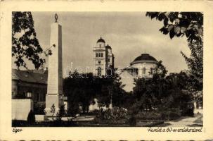 Eger 60-as emlékmű a Bazilikával