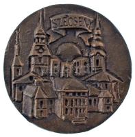 1970 k. "Szécsény / Társadalmi Munkáért" bronz emlékérem (82mm) T:AU