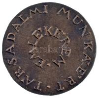 1970 k. "Szécsény / Társadalmi Munkáért" bronz emlékérem (82mm) T:AU