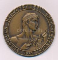 1975. "Spartacus Szövetkezeti Sportversenyek 1975" bronz emlékérem (50mm) T:AU