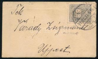 1897 1kr levélen nyitva kézbesítve "KECSKEMÉT" - "UJ-PEST"