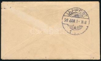 1897 1kr levélen nyitva kézbesítve "KECSKEMÉT" - "UJ-PEST"