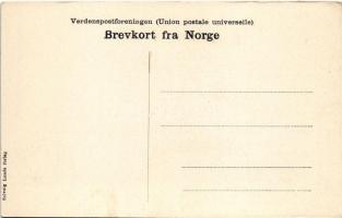 Odda, Laatefossen / waterfall - from postcard booklet