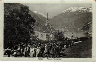 Merok (Geirangerfjord), church (worn corners)