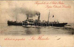 1906 Paquebots de l'Etat Belge Ligne Ostende-Douvres. A bord du paquebot: La Flandre / Belgian State steamers on the Ostend-Dover line. On board of the "La Flandre" steamship (EK)