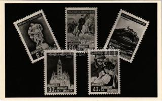 1938-1939 "Magyar a Magyarért" alkalmi bélyegsorozat, bevonulás. Marer Béla kiadása / Hungarian special issued stamps of 1938-1939. Entry of the Hungarian troops, irredenta propaganda