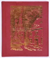 Szánthó Imre: Mesevárosom Szentendre. (Minikönyv.) Bp., 1980, Gutenberg Művelődési Otthon Miniatűr Könyvgyűjtők Klubja. Kiadói műbőr-kötés. Számozott (114./350) példány.