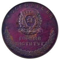 Szovjetunió 1978. "60 éves a Moszkvai Bányászati Intézet" kétoldalas bronz emlékérem (67mm...
