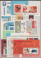 Kis sport összeállítás sorokkal és önálló bélyegekkel + 15 klf blokk, köztük néhány postatiszta is, A/4-es berakólap mindkét oldalán