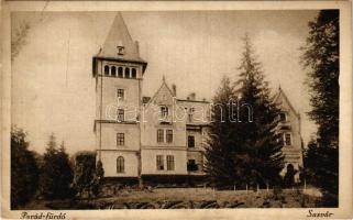 1925 Parádfürdő, Sasvár, kastély. Pauncz Illés kiadása (EK)