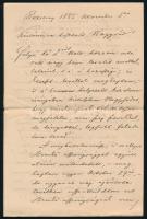 1885 Pozsony, Mayer István ügyvéd levele öröklési ügyben