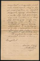 1885 Pozsony, Mayer István ügyvéd levele öröklési ügyben