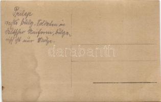 Prilep, WWI military, street view with German soldiers. photo (cut)