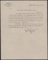 1928-1937 Szege Sándor szobrász, éremművésszel kapcsolatos 4 db dokumentum