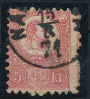 1871 5kr képbe fogazva (min. 15.000) (foghibák / perf. faults)
