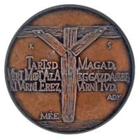 Kiss Sándor (1925-1999) 1988. "Körösfő Református Templom" kétoldalas bronz emlékérem (42,...