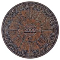 2000. "MÉE köszönti az Államalapítás ezredik évfordulóját" kétoldalas bronz naptárérem (42...