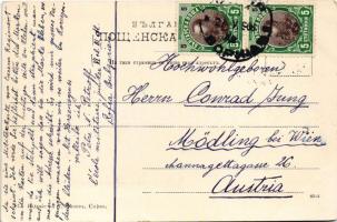 1906 Sofia, Sophia, Sofiya; Rue de commerce / street view, tram, shops (EB)