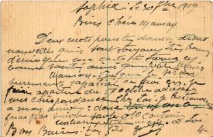 1919 Constanta, Konstanca; WWI military, Bulgarian troops marching trough the city (fl)