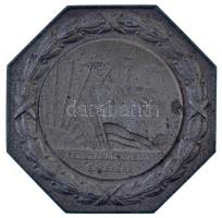 1961. "Felszabadulásunk emlékére / Dózsa" kétoldalú fém plakett hátoldalon "1961. évi eredményekért" gravírozással (59mm) T:AU,XF