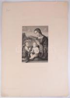 A Szent Szűz a gyermek Jézus, és Szent János, festette: Fr. Francia - metszette: Martin E., Bécs, Mű...