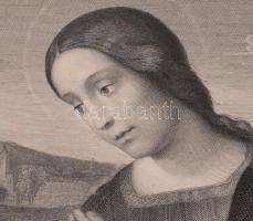 A Szent Szűz a gyermek Jézus, és Szent János, festette: Fr. Francia - metszette: Martin E., Bécs, Mű...