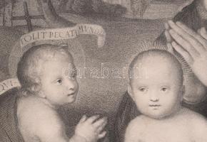 A Szent Szűz a gyermek Jézus, és Szent János, festette: Fr. Francia - metszette: Martin E., Bécs, Mű...