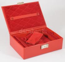 Ékszertartó doboz, kivehető tálcával, 15x23 cm