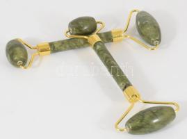 2 darab jáde arcmasszírozó, h: 14,5 cm