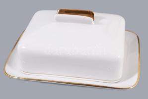 Bavaria aranyozott vajkínáló, jelzett, minimális kopással, 17x13 cm